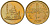 Египет 10 пиастров 1992 KM 732 латунь UNC 4579-324