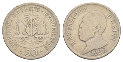 Гаити 50 сантимов 1908 KM 56 медно-никель 4642-812