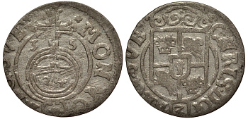 Польша, Эльблонг 1/24 талера 1635 Шведское правление, Кристина (1632-1654), вес 1,09 гр. KM 43 серебро 1516-625