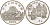 Китай 3 юаня 1995 три мудреца KM 734 серебро PROOF 00-00