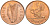 Ирландия 1 пенни 1967 курица с цыплятами KM 11 бронза UNC 4583-433