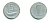 ИТАЛИЯ 5 ЛИР 1954 R, РУЛЬ, ДЕЛЬФИН KM 92 алюминий 23-1114