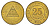 Никарагуа 25 сентаво 2014 KM 104 сталь плакированная латунью UNC 4641-317