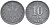 ГЕРМАНИЯ 10 ПФЕННИГОВ 1921 KM 26, J. 299 цинк 202-135