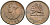 Эфиопия 10 центов 1943-1944 EE 1936, Хайле Селассие I, второе правление (1930-1936) KM 34 медь 4579-227