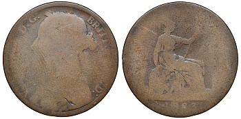 Великобритания 1 пенни 1883 Виктория (1837-1901) KM 755, Spink 3954 бронза 4683-1013