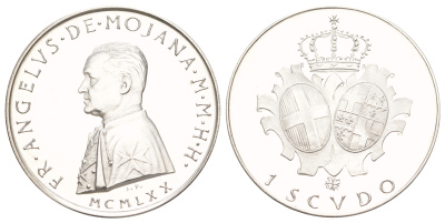 Мальтийский орден 1 скудо 1970 Анджело де Мохана, тираж 3.000 экземпляров X 37 серебро PROOF 441-1524