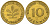 ФРГ 10 пфеннигов 1966 G KM 108, J.383 сталь плакированная латунью PROOF 1094-7-42