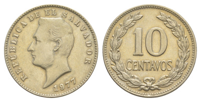 Сальвадор 10 сентаво 1977 KM 150a медь цинк никель 4642-753