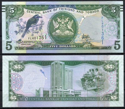 Тринидад и Тобаго 5 долларов 2006 Pick 47 c бумага UNC (пресс) 447-51-2