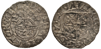 Померания 1/24 талера 1621 Богуслав XIV (1620-1637), вес 0,68 гр. KM 64 серебро 1516-514