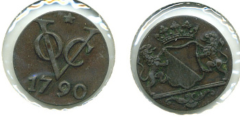 Нидерландская Восточная Индия 1 дуит 1790 Утрехт KM 111.1 медь 503-813