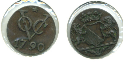 Нидерландская Восточная Индия 1 дуит 1790 Утрехт KM 111.1 медь 503-813