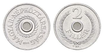 Венгрия 2 филлера 1972 ВР KM 546 алюминий UNC 188-553