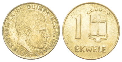 Экваториальная Гвинея 1 эквеле 1980 KM 50 алюминиевая бронза UNC 1522-1432