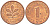 ФРГ 1 ПФЕННИГ 1988 J KM 105, J.380 сталь плакированная медью 4396-1539