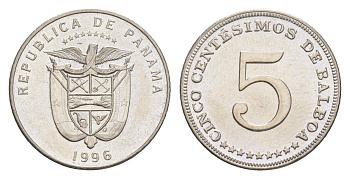 Панама 5 сентесимо 1996 KM 126 медно-никель UNC 4644-117