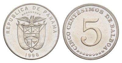 Панама 5 сентесимо 1996 KM 126 медно-никель UNC 4644-117