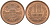 Япония 10 йен 1979 54 год, Император Хирохито Сева (1926-1989) KM 73а бронза UNC   4601-1235