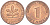 ФРГ 1 ПФЕННИГ 1979 F KM 105, J. 380 сталь плакированная медью 4181-634