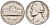 США 5 центов 1940 Джефферсон KM 192 медно-никель    4595-642