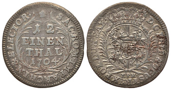 Саксония 1/12 талера 1704 E.P.H. KM 683 серебро 413-6142