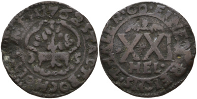 Бохольт 21 геллер 1762 KM 25, Weingartner 128 медь 00-00