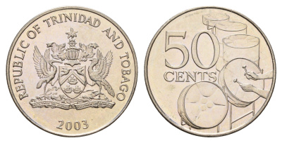 Тринидад и Тобаго 50 центов 2003 KM 33 медно-никель UNC 4671-855