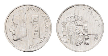 Испания 1 песета 1997 Хуан Карлос I (1975-2014) KM 832 алюминий 187-1244