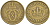 Дания 1 крона 1925 HCN; GJ, Кристиан X (1912-1947) KM 824.1 алюминиевая бронза 38-424