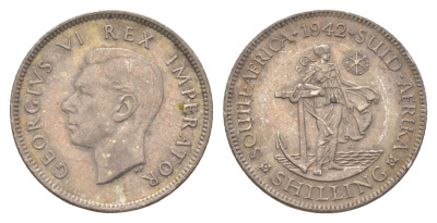 ЮАР 1 шиллинг 1942 KM 28 серебро 4622-657