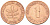 ФРГ 1 ПФЕННИГ 1950 G KM 105, J.380 сталь плакированная медью 206-1128