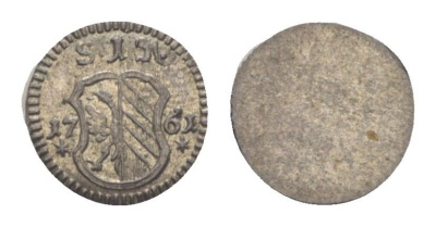 Нюрнберг 1 пфенниг 1761 KM 315 серебро UNC 1529-831