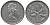 Канада 25 центов 1974 олень карибу, Елизавета II (1952-) KM 62b никель 4128-644