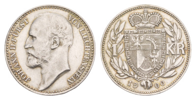 Лихтенштейн 1 крона 1900 Y 2 серебро 1517-1245