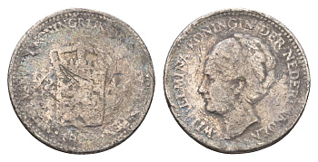 Нидерланды 1/2 гульдена 1929 KM 160 серебро 4687-1158