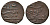 Мальдивы 1/4 ларина 1883 AH 1300 KM 37 бронза 1515-524