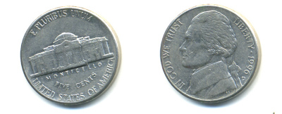 США 5 ЦЕНТОВ 1996 D, ДЖЕФФЕРСОН KM А192 медно-никель 86-631