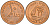 Катар 10 дирхамов 1973 Халифа бин Хамад (1972-1995) KM 1 бронза UNC 4593-433
