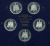 ФРГ набор из 5 штук по 10 марок 2001 A, D, F, G, J,  200 лет со дня рождения Альберта Лорцинга KM 205 серебро PROOF 6-5-2-13
