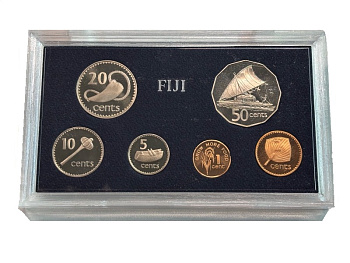 Фиджи официальный набор из 6 монет 1982  KM PS 7   PROOF  8-2-07-04