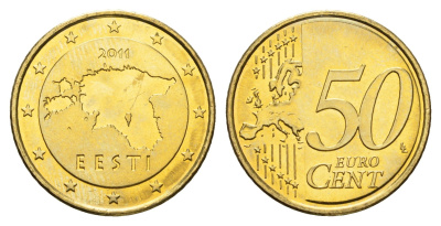 Эстония 50 евроцентов 2011 KM 66 нордик UNC 4688-545