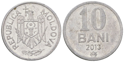 Молдавия 10 бань (бани) 2013 KM 7 алюминий 4618-351