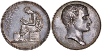 Франция медаль 4-й год Бонапарта Наполеон организует публикацию законов, вес 38 гр., диаметр 40 мм серебро 10-010-72