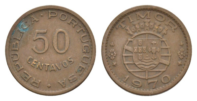 Португальский Тимор 50 сентаво 1970 KM 18 бронза 4630-1146