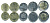Марокко лот из 5 монет 2011-2012 (10, 20 сантимов, 1/2, 1, 5 дирхамов) UNC M80-02