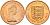 Джерси 2 пенса 1975 герб, Елизавета II (1952-2022) KM 31 бронза UNC 4367-431
