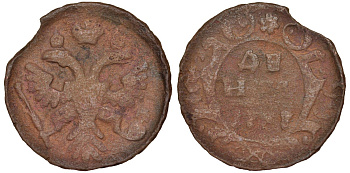 Россия 1 деньга 1731 медь 51-3242