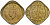 Британская Индия 1/2 анна 1942 Георг VI (1936-1952) KM 534b никель-латунь UNC 94-851
