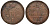 Россия 2 копейки 1845 СМ Биткин 749 медь 32-723